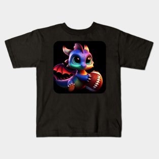 Rufie the Dragon - NFL Football #14 Kids T-Shirt